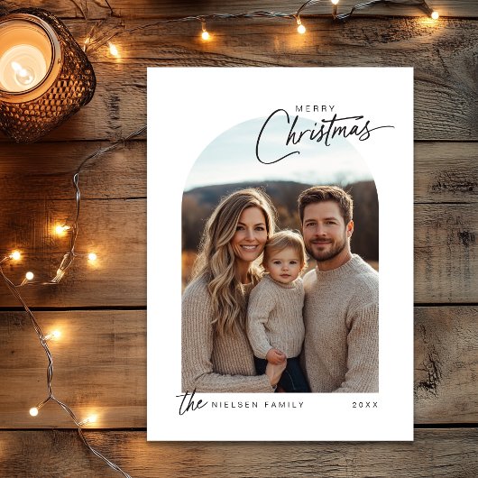 ミニマルなメリークリスマススクリプトの写真 シーズンカード