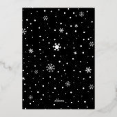 ミニマルなメリークリスマススクリプトの写真 箔シーズンカード (裏面)