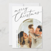 ミニマルなメリークリスマススクリプト5枚の写真 シーズンカード (正面)