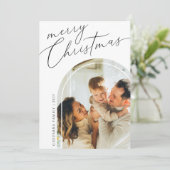 ミニマルなメリークリスマススクリプト5枚の写真 シーズンカード (スタンド正面)