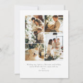 ミニマルなメリークリスマススクリプト5枚の写真 シーズンカード (裏面)