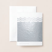 ミニマルなメリークリスマススノーフレーク 箔カード (裏面封筒付き)