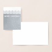 ミニマルなメリークリスマススノーフレーク 箔カード (ディスプレー)