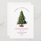 ミニマルなメリークリスマスツリー シーズンカード (正面/裏面)