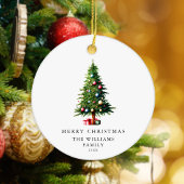 ミニマルなメリークリスマスツリー セラミックオーナメント