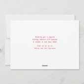 ミニマルなメリークリスマスビジネス | ユニバーシティレッドホワイト シーズンカード (裏面)