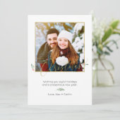 ミニマルなメリークリスマスフォトエレガントカード シーズンカード (スタンド正面)