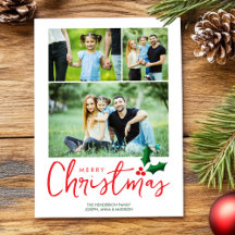 ミニマルなメリークリスマスフォトカード