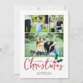 ミニマルなメリークリスマスフォトカード シーズンカード (正面)