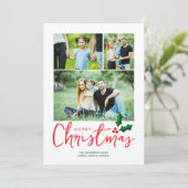 ミニマルなメリークリスマスフォトカード シーズンカード (スタンド正面)