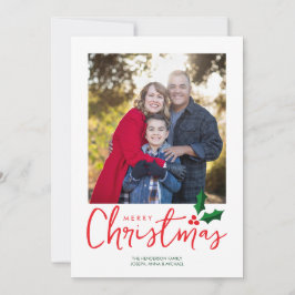 ミニマルなメリークリスマスフォトカード シーズンカード