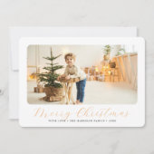 ミニマルなメリークリスマスフォトモダンー シーズンカード (正面)