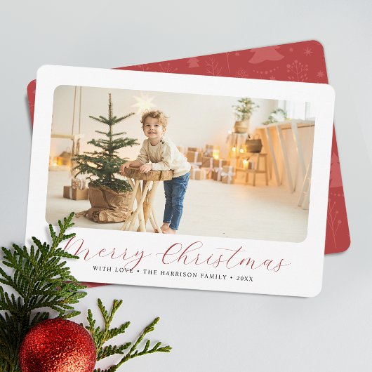 ミニマルなメリークリスマスフォトモダンー シーズンカード