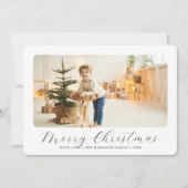 ミニマルなメリークリスマスフォトモダンー シーズンカード (正面)