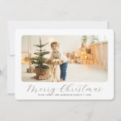 ミニマルなメリークリスマスフォトモダンー シーズンカード (正面)