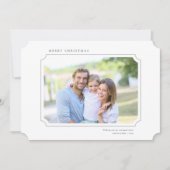 ミニマルなメリークリスマスフォトランドスケープ シーズンカード (正面)