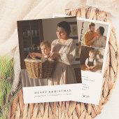 ミニマルなメリークリスマスフォト シーズンカード