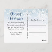 ミニマルなメリークリスマスフォトHOLIDAY Greeting ポストカード (裏面)