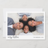 ミニマルなメリークリスマスホリデーフォトカード シーズンカード (正面)