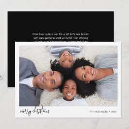 ミニマルなメリークリスマスホリデーフォトカード シーズンカード