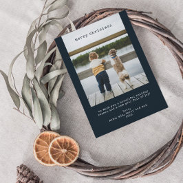 ミニマルなメリークリスマスホリデーフォトカード シーズンカード