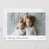 ミニマルなメリークリスマスホリデーフォトカード シーズンカード (正面)