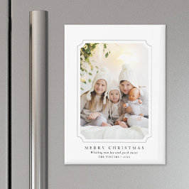 ミニマルなメリークリスマスホリデーフォト マグネット