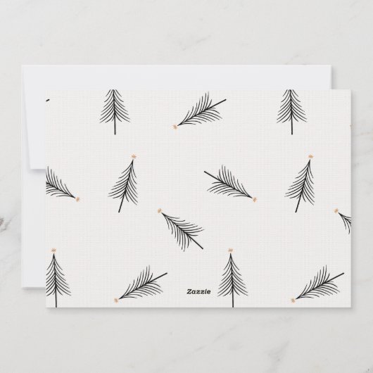 ミニマルなメリークリスマスモダン家族の写真 シーズンカード (裏面)