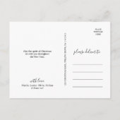 ミニマルなメリークリスマスランドスケープ写真 シーズンポストカード (裏面)