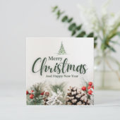 ミニマルなメリークリスマス企業のクリスマス シーズンカード (スタンド正面)