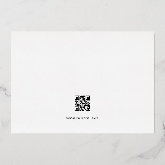 ミニマルなメリークリスマス会社のロゴオーバーレイ 箔シーズンカード (裏面)