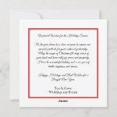 ミニマルなメリークリスマス会社クリスマス シーズンカード (裏面)