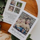 ミニマルなメリークリスマス年レビューポートレート シーズンカード