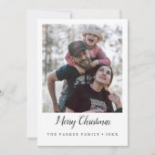 ミニマルなメリークリスマス年レビューポートレート 招待状 (正面)