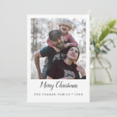 ミニマルなメリークリスマス年レビューポートレート 招待状 (スタンド正面)