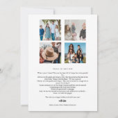 ミニマルなメリークリスマス年レビューポートレート 招待状 (裏面)