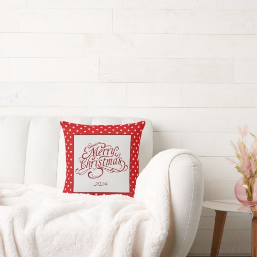 ミニマルなメリークリスマス クッション (ソファ)