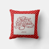 ミニマルなメリークリスマス クッション (裏面)