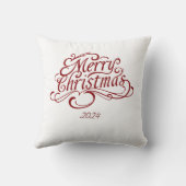 ミニマルなメリークリスマス クッション (裏面)