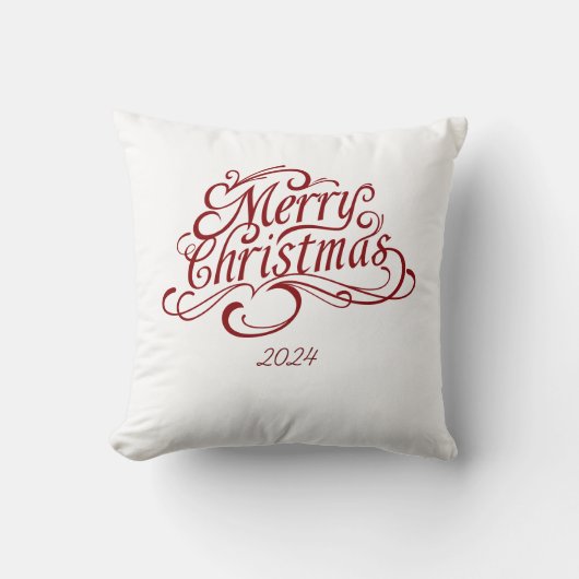 ミニマルなメリークリスマス クッション (正面)