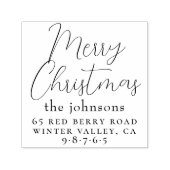 ミニマルなメリークリスマス&セリフ差出人住所 セルフインキングスタンプ (デザイン)