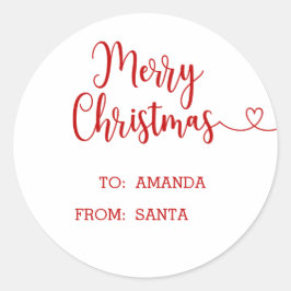 ミニマルなメリークリスマス ラウンドシール