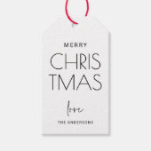 ミニマルなメリークリスマス | 休日モダンのお気に入り ギフトタグ (正面)