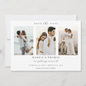 ミニマルなモダンアーチ写真 Save the Date 招待状 (正面)