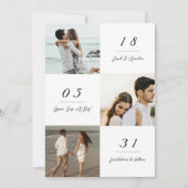 ミニマルなモダン写真ウェディング招待状 招待状 (正面)