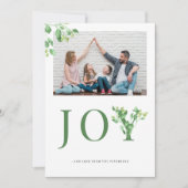 ミニマルなモダン写真 緑 シーズンカード (正面)