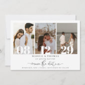 ミニマルなモダン写真 Save the Date 招待状 (正面)