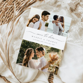 ミニマルなモダン写真 Save the Date 招待状