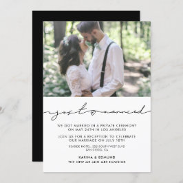 ミニマルなモダン手書き結婚発表 招待状