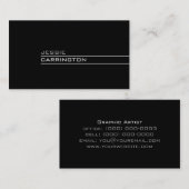 ミニマルなモダン3色3A 名刺 (正面/裏面)